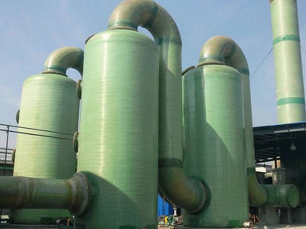 FRP alkaline towers in chemical plants