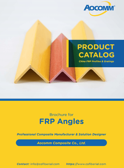 Three FRP angles on gray background.