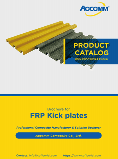 Three different sizes and colors FRP round kick plate on gray background.