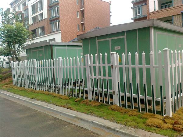 The FRP/GRP picket fencing is installed around the power station.