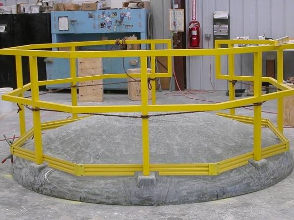 FRP tank cover fabrication and barrier installation